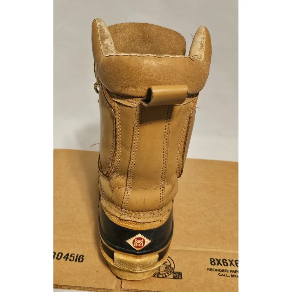 Red Ball Thinsulate Insulated Brown Black Leather Mid-Calf Size 9 Boots Men